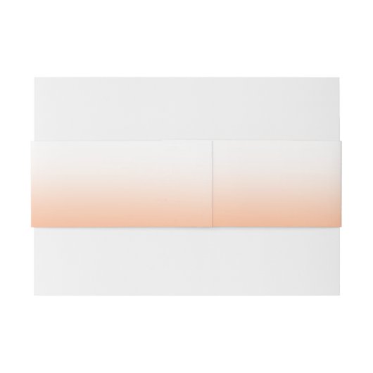 Perzik Sinaasappel Fuzz Elegant Modern Bruiloft Uitnodigingen Wikkel (Achterkant Voorbeeld)