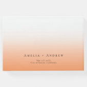 Perzik Sinaasappel Fuzz Minimaal Script Elegant Br Gastenboek (Achterkant)