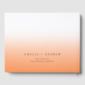 Perzik Sinaasappel Fuzz Minimaal Script Elegant Br Gastenboek (Achterkant)