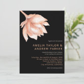 Perzik Sinaasappel Fuzz Moderne Waterverf Bloemenb Kaart (Staand voorkant)