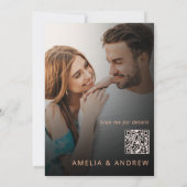 Perzik Sinaasappel Fuzz Moderne Waterverf Bloemenb Kaart (Achterkant)