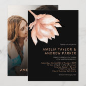 Perzik Sinaasappel Fuzz Moderne Waterverf Bloemenb Kaart (Voorkant / Achterkant)