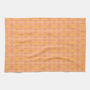 Perzik Sinaasappel Geel Patroon Keuken Handdoek