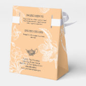 Perzik Sinaasappel - losse bladthee verpakking kle Bedankdoosjes (Achterkant)