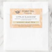 Perzik Sinaasappel - Losse Leaf Thee Label Sticker (Tas)