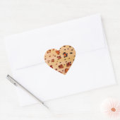 Perzik Sinaasappel Luipaard Print Waterverf Hart Sticker (Envelop)