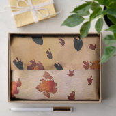 Perzik Sinaasappel Luipaard Print Waterverf Tissuepapier (Geschenk)