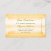 Perzik Sinaasappel met Diamanten en Monogram Glamo Visitekaartje (Achterkant)