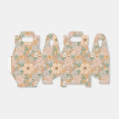 Perzik Sinaasappel, Roze Grijs, Bloemen Bedankdoosjes (Uitgevouwen)