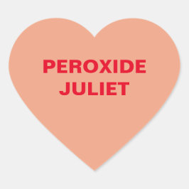 Perzik Snoep hart Sticker