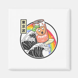 Perzik Soda Surfen Kanagawa Golf Japan Anime Vapor Magneet