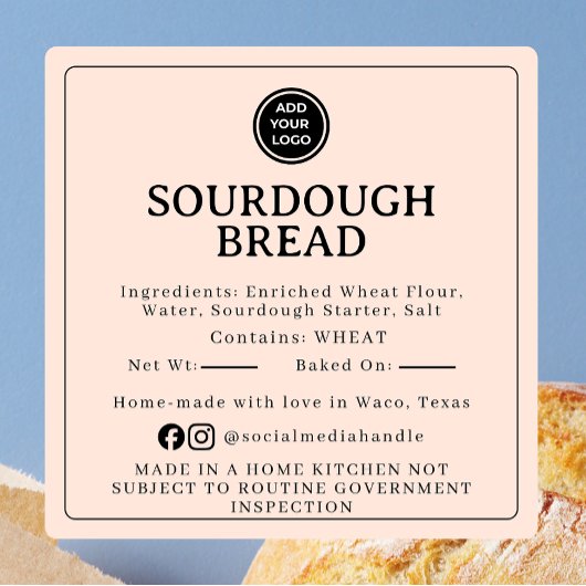 Perzik Sourdough Ingredient Cottage Sticker