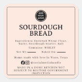 Perzik Sourdough Ingredient Cottage Sticker (Voorkant)