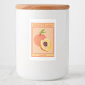 perzik-sticker voedselcontainer etiket (Voorkant)