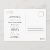 Perzik Stippen Aangepaste Foto Afgestudeerde Afstu Briefkaart (Achterkant)
