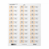 Perzik Stippen Afstudeer Retouradres Label (Full Sheet)