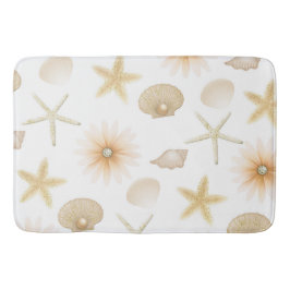 Perzik Strand Schelpen & Bloemen Moderne Glamour Badmat