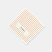 Perzik strepen Baby shower papier Servet (Hoek)