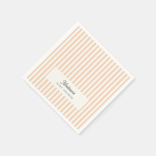 Perzik strepen Baby shower papier Servet (Hoek)