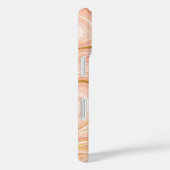 Perzik Taart Marmer Goud Glitter Case-Mate iPhone Case (Achterkant / Rechts)