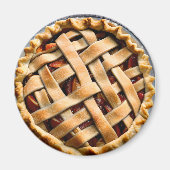 Perzik taart met een Fancy korst Magneet (Voorkant)