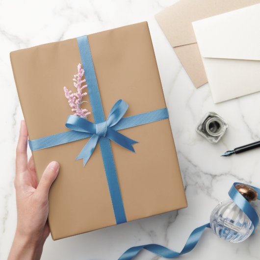 Perzik Tan Kleurblok | Zachte Trouwontwerp Cadeaupapier (Geschenken)
