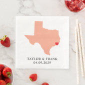 Perzik Texas Bruiloft Servet (Insitu)