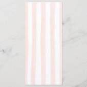 Perzik Thema Baby Shower Menu Kaarten (Achterkant)