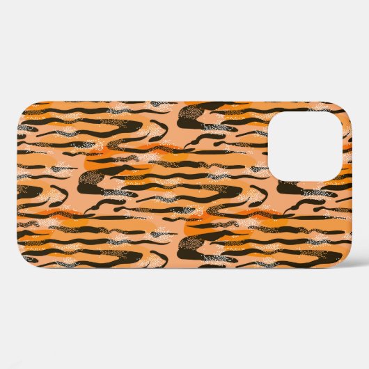 Perzik tijger streep patroon Case-Mate iPhone case (Achterkant (horizontaal))