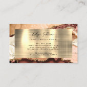 Perzik tinten en Gold Agaat Visitekaartje (Achterkant)