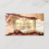Perzik tinten en Gold Agaat Visitekaartje (Voorkant)