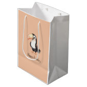 Perzik Toekan Vogel Dier Verjaardag Medium Cadeauzakje (Voorkant Gekanteld)
