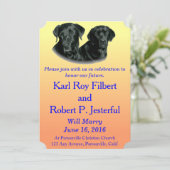 Perzik tot lichtgele labrador kaart (Staand voorkant)