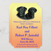 Perzik tot lichtgele labrador kaart (Voorkant / Achterkant)