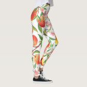 Perzik Tropisch fruit patroon. Leggings (Rechts)