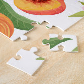 Perzik Tropisch fruit patroon. Legpuzzel (Zijkant)