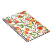 Perzik Tropisch fruit patroon. Notitieboek (Rechterzijde)