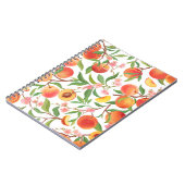 Perzik Tropisch fruit patroon. Notitieboek (Linkerzijde)