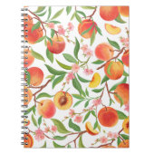 Perzik Tropisch fruit  patroon. Notitieboek (Voorkant)
