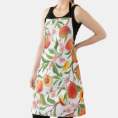 Perzik Tropisch fruit  patroon. Schort (Insitu)