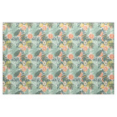 Perzik Tropisch Fruit Patroon Stof (Fat Quarter)