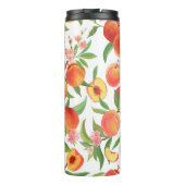 Perzik Tropisch fruit patroon. Thermosbeker (Achterkant)