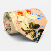 Perzik Tropisch Hawaïaans patroon Stropdas (Opgerold)