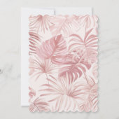 Perzik Tropisch Thema Trouwfeest Sjabloon Kaart (Achterkant)