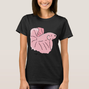 Perzik tropische vis t-shirt