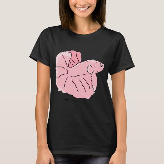 Perzik tropische vis t-shirt (Voorkant)