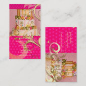 Perzik Trouwtaart/Bakkerij/Pâtisserie Visitekaartje (Voorkant / Achterkant)