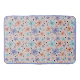 Perzik tuin bloemenlente patroon badmat