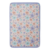 Perzik tuin bloemenlente patroon badmat (Voorkant Verticaal)