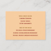 Perzik Tuinman Landschapsarchitect Bloemist Zonneb Visitekaartje (Achterkant)